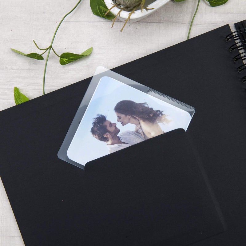 Gearchic 12 x 12 Inch Large DIY Scrapbook Photo Album with Window Design Cover 80 Pages Craft Paper Memory Book for Weeding Anniversary Travel and Baby (Black) - Image 4